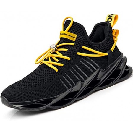 Mens Running Walking Gym Athletic Tennis Blade Shoes Fashion Breathable Sneakers Black