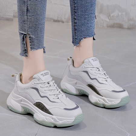 Women's Spring New Shoes Trendy Shoes Thick Bottom Color Matching Sports Casual Trendy Women's Shoes